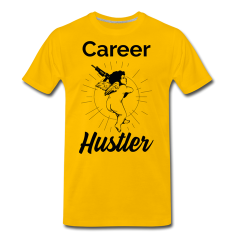 CAREER HUSTLER UNISEX Premium T-Shirt - sun yellow