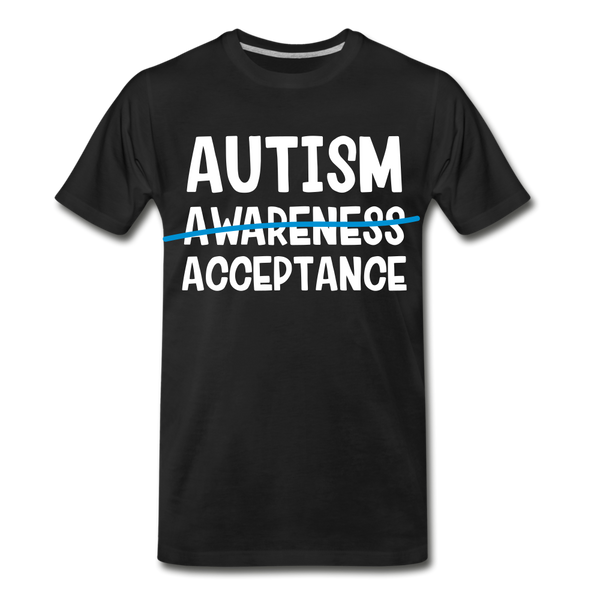AUTISM ACCEPTANCE Men's Premium T-Shirt - black