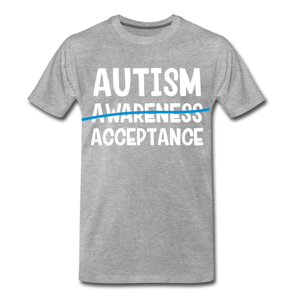 AUTISM ACCEPTANCE Men's Premium T-Shirt - heather gray