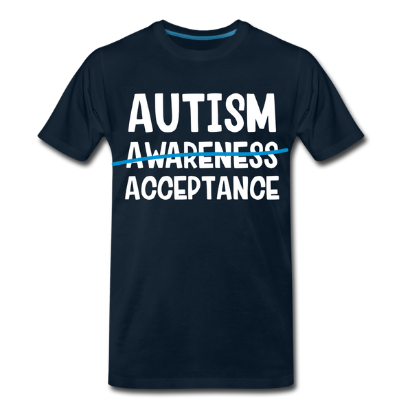 AUTISM ACCEPTANCE Men's Premium T-Shirt - deep navy