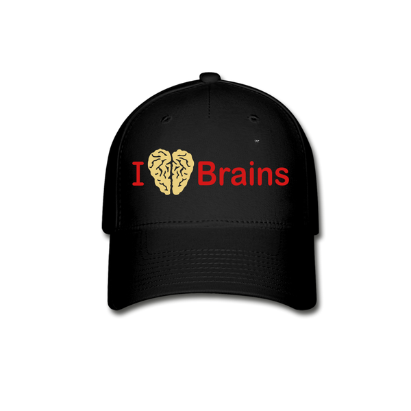 I ❤️ BRAINS Baseball Cap - black