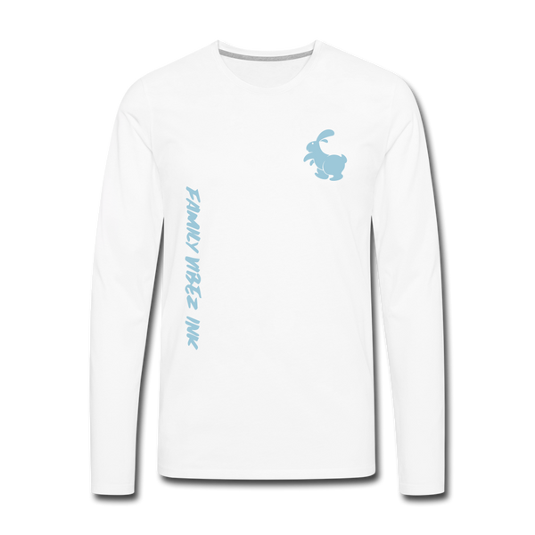 BUNNY ON CHEST  Premium Long Sleeve T-Shirt - white